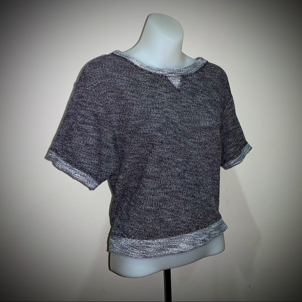 Grey Sweater T Mid-Rise Top